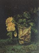 Vincent Van Gogh Glass with  Roses (nn04) Germany oil painting reproduction